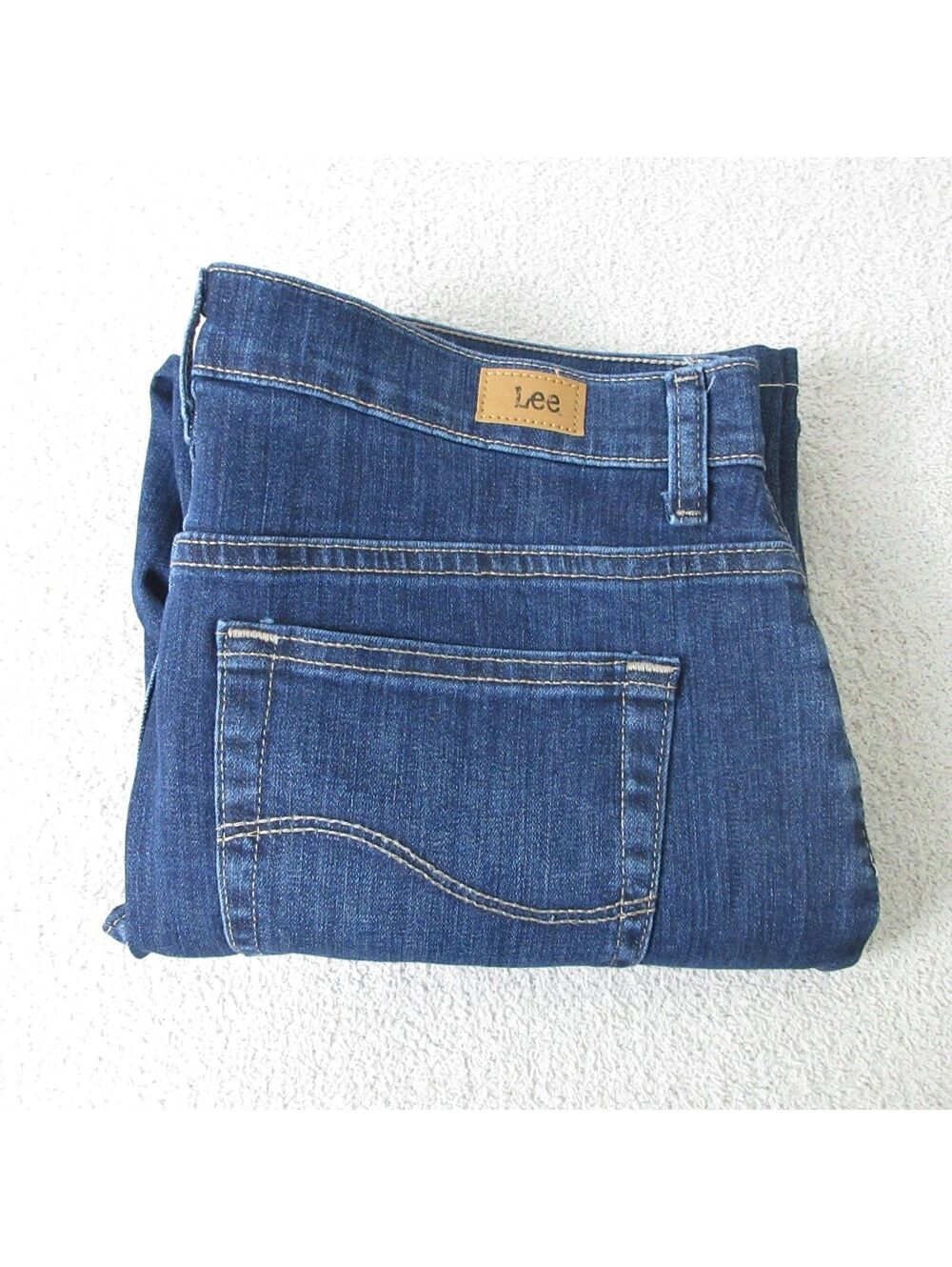 Lee Classic Blue Denim Jeans Womens Size 8P 32x24.5